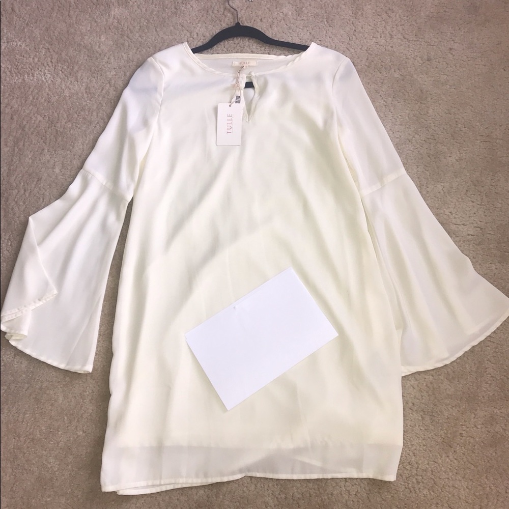 TULLE Cream flare dress size XS